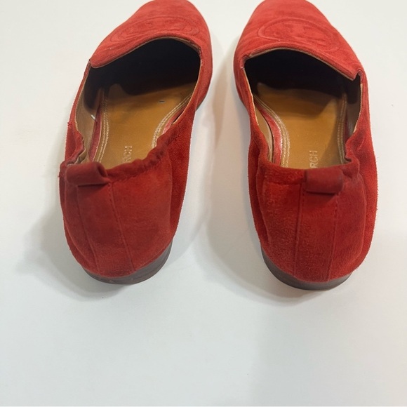 Tory Burch Leigh Loafers Tomato Red Size 6 - Picture 3 of 11